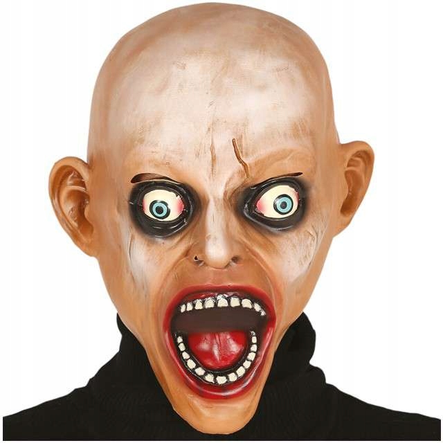 super MASKA ZOMBIE na halloween POTWÓR strój