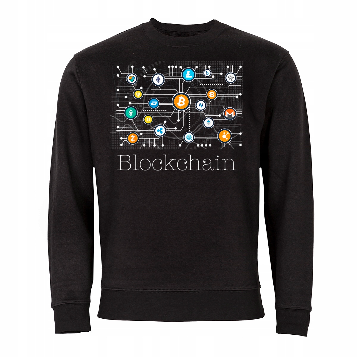 

Męska Bluza Z Nadrukiem Bitcoin Kryptowaluty