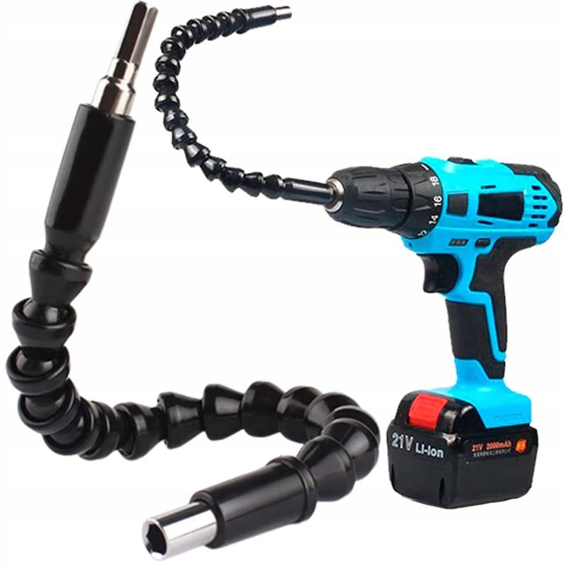 PRZEDŁUŻKA ELASTYCZNA DO WIERTARKI BITÓW WKRĘTARKI GIĘTKA CZARNA