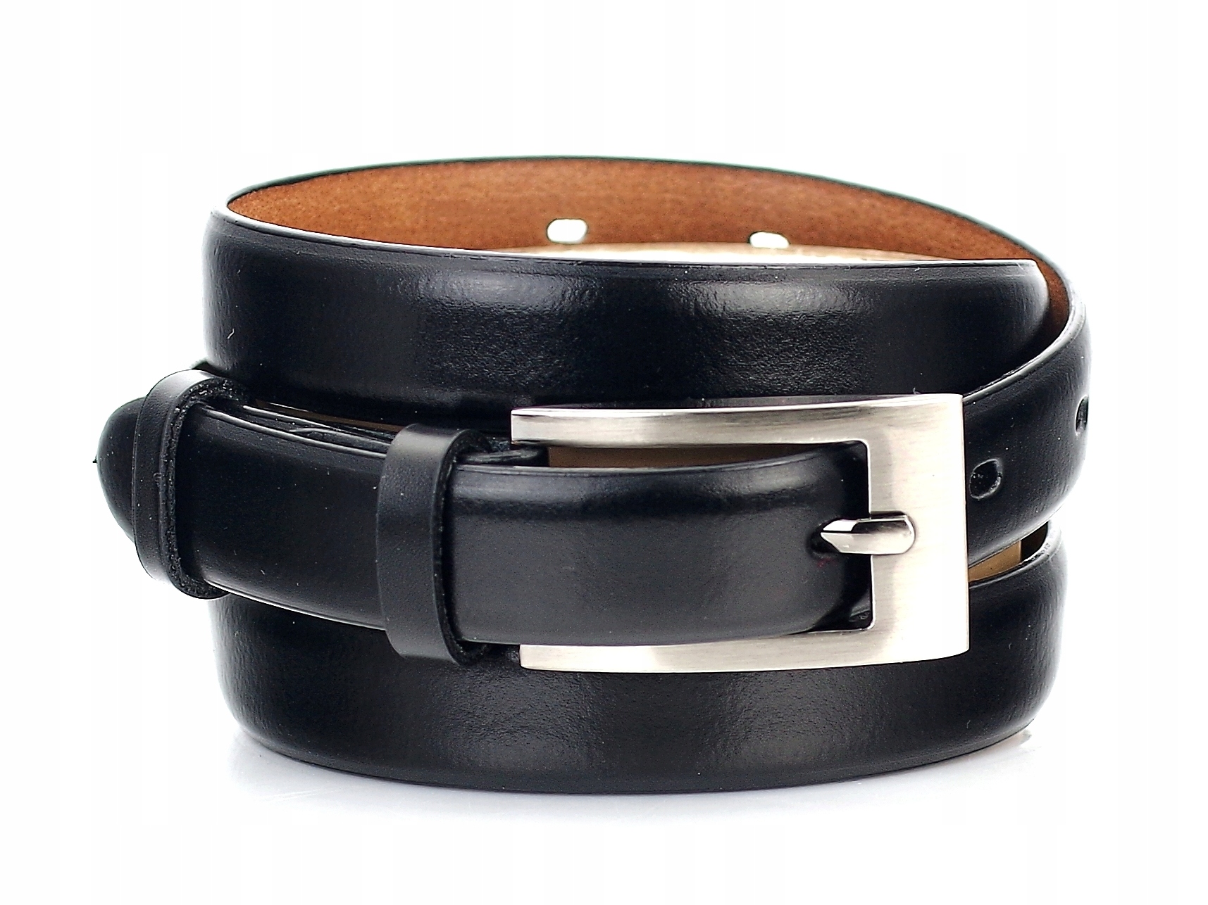 

Wąski Damski Pasek Skórzany 2cm Skóra Czarny