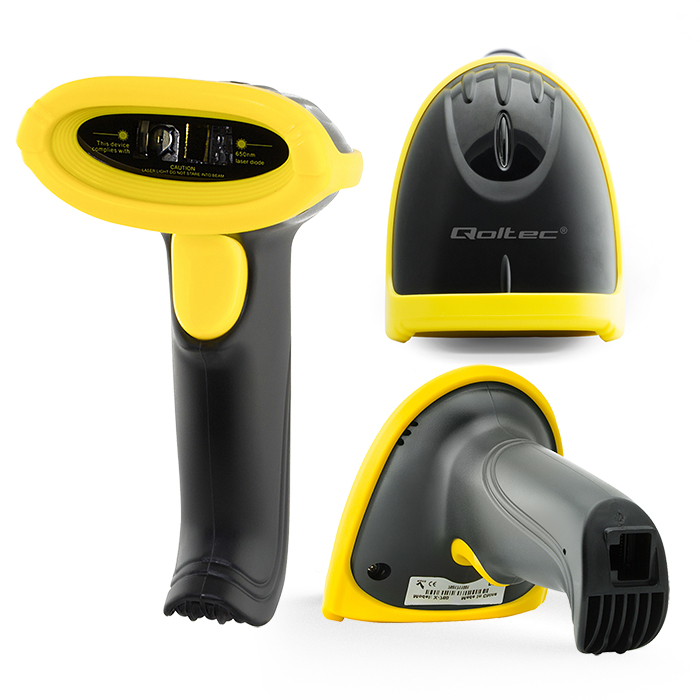 Laserový snímač čárových kódů 1D Usb pro obchod a sklad Qoltec