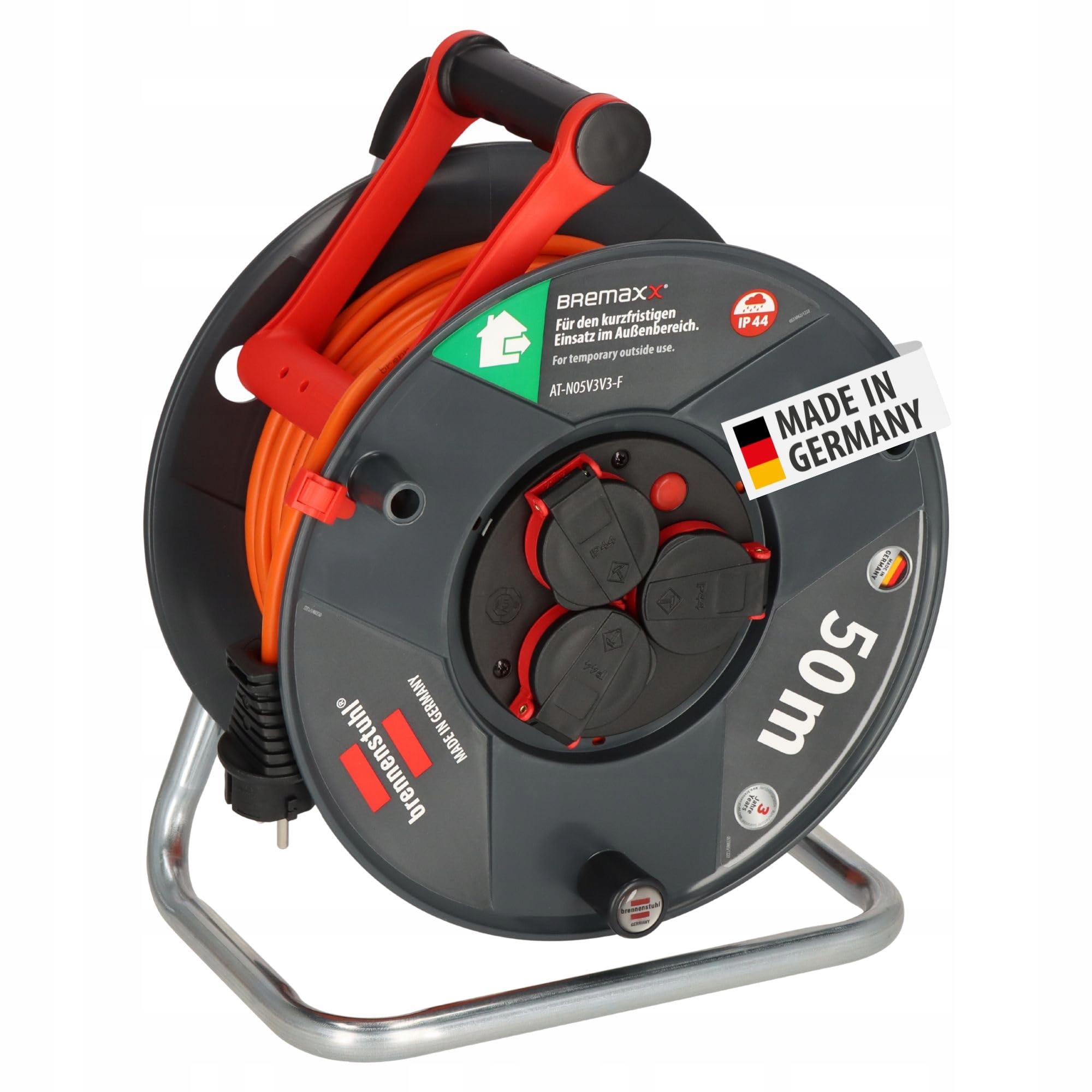 BRENNENSTUHL Garant V2 Kabeltrommel 50m Zewnętrzna IP44 Niemiecka — miniatura 2