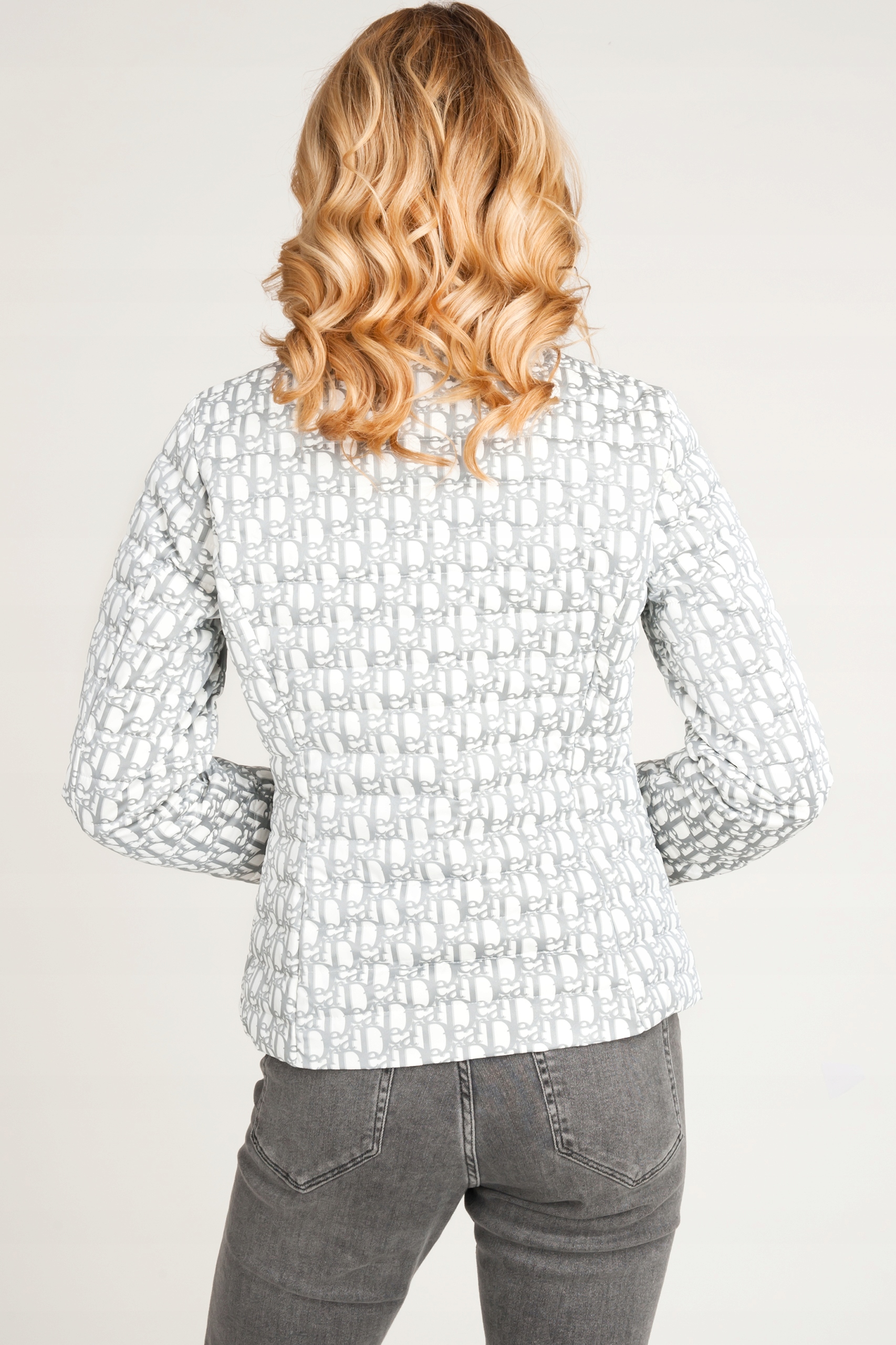 KURTKA DAMSKA PUCHOWA PRZEJŚCIOWA PIKOWANA BIAŁA Model wiosenna jesienna duże rozmiary XL XXL odblaskowa