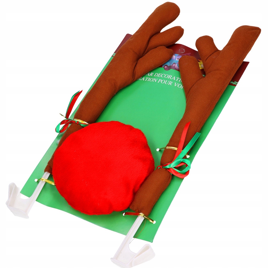 DEKORACJA NA SAMOCHÓD ROGI RENIFERA Z NOSEM AUTO SAMOCHODOWA RUDOLF NOS Marka Dekorstar