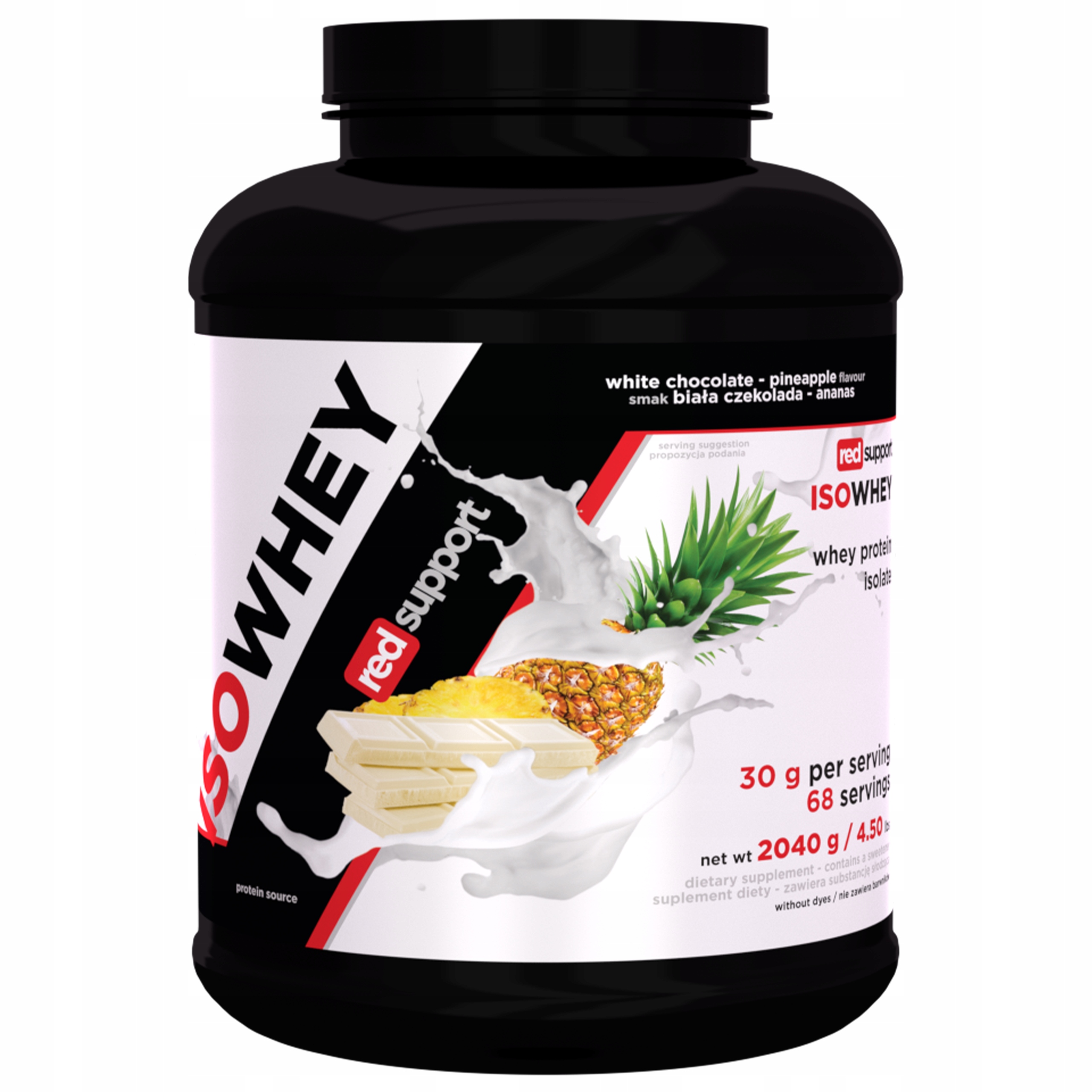 Syrovátkový Protein Izolát Wpi Red Protein 2040 g Ananas Doplněk Stravy Whey