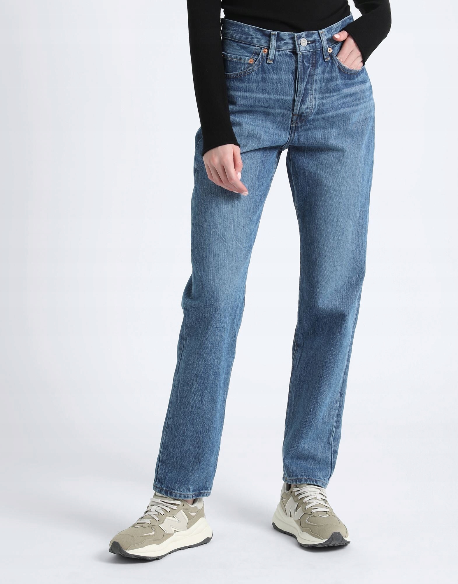 Levi's Dámské Džíny Modré Rovné Dlouhé Vysoký Pas 32/32 7AA