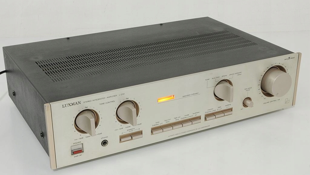 LUXMAN L-210 AUDIOFILSKI WZMACNIACZ STEREO ! Kolor srebrny