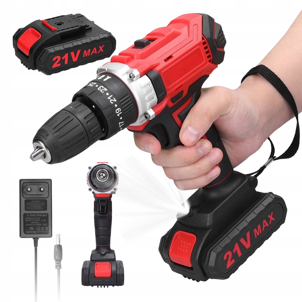 Aku Vrtačka 21V Výkonná Se 2 Akumulátory