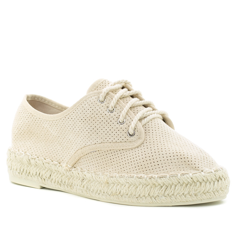 BEŻOWE ESPADRYLE PLATFORMA TENISÓWKI BL1905-8 r.39