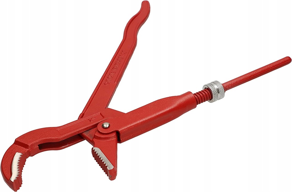 KLUCZ HYDRAULICZNY 1" DO RUR TYP SZWEDZKI NASTAWNY ŻABA STALOWY CZERWONY
