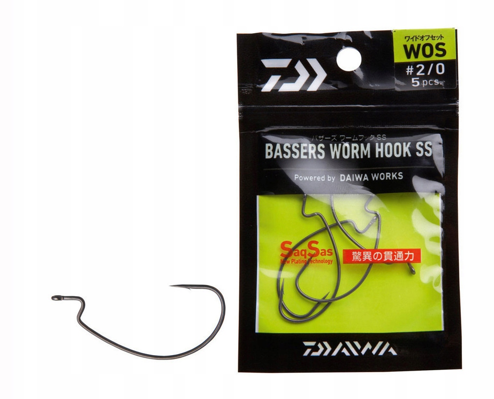 Haki Drop Shot Daiwa Bassers Worm Wos Nr 3/0 5szt
