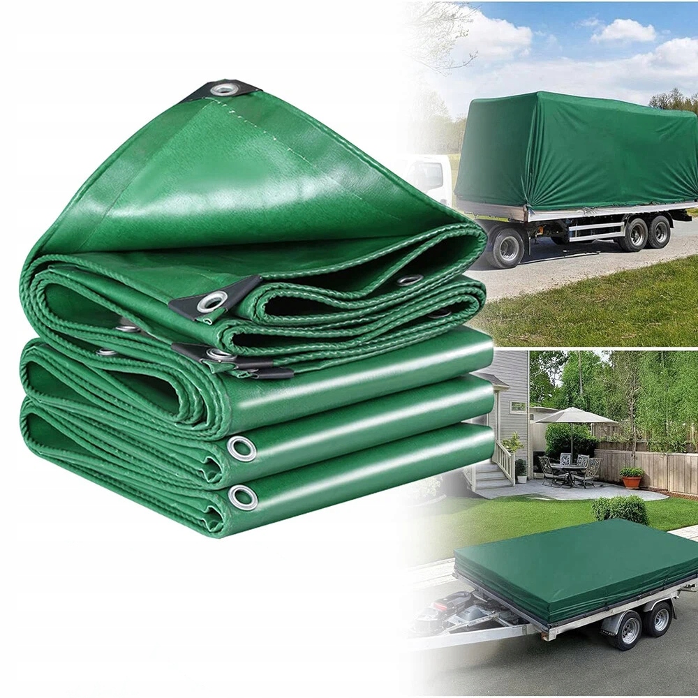 Zelená Plachta 3x2 M 650G/M2 Průmyslová Ochranná S Oky, voděodolná