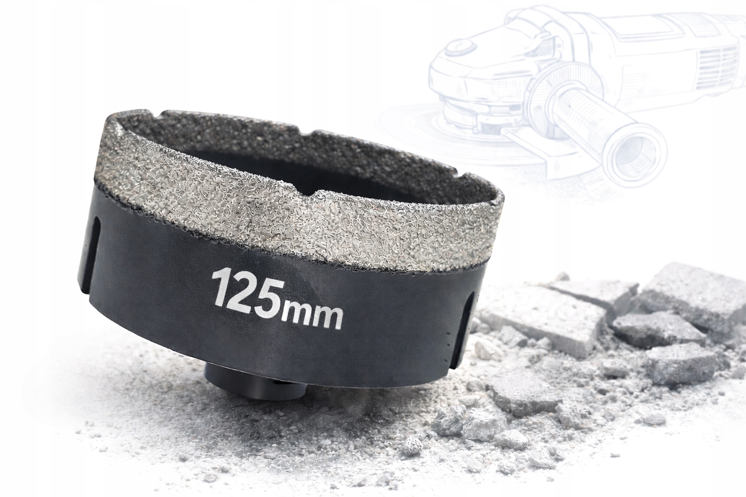 Otwornica Diamentowa Wiertło Diamentowe 125MM Koronka M14 Gres Glazura Pro!