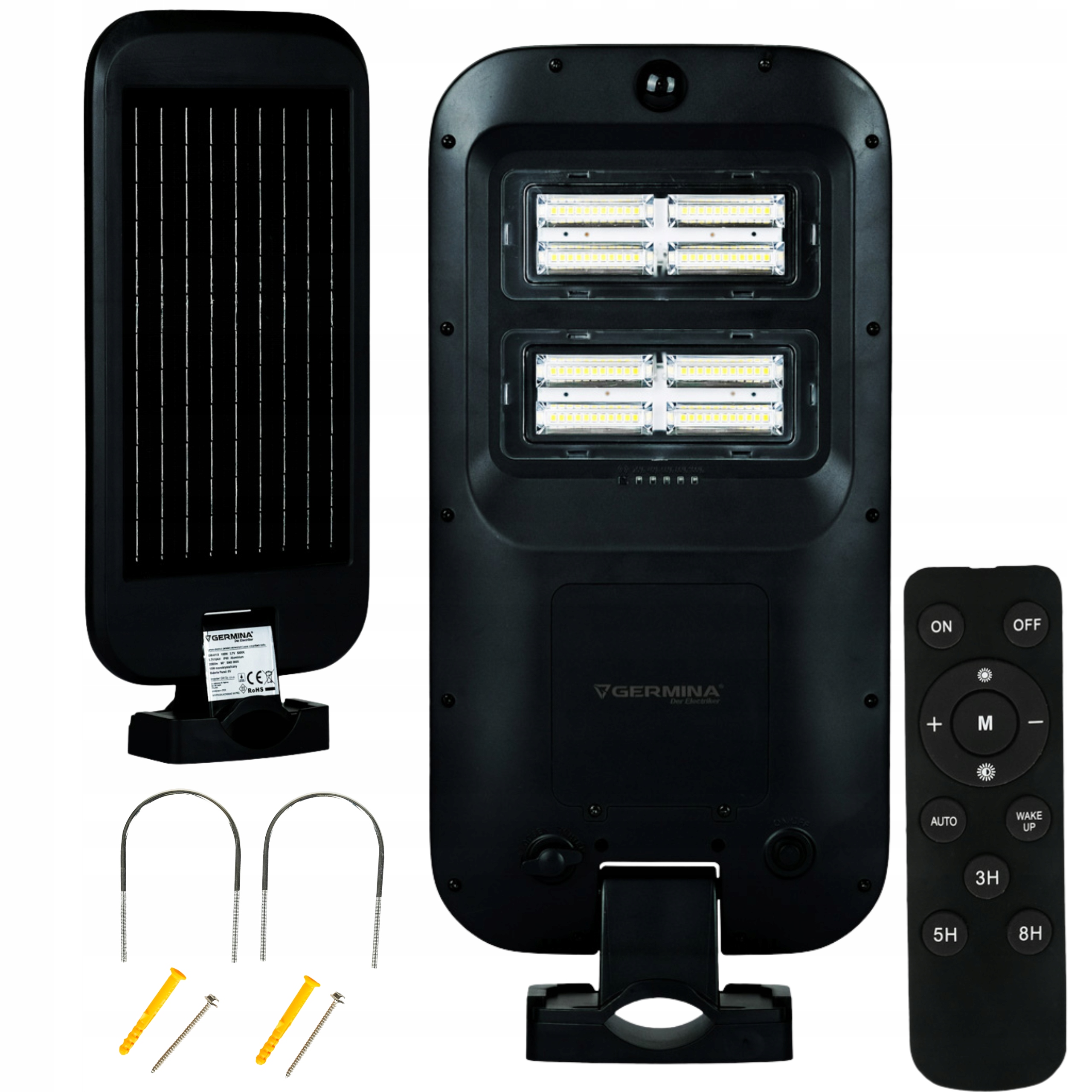Solární lampa S Pohybovým Senzorem 100W 2000lm solární napájení
