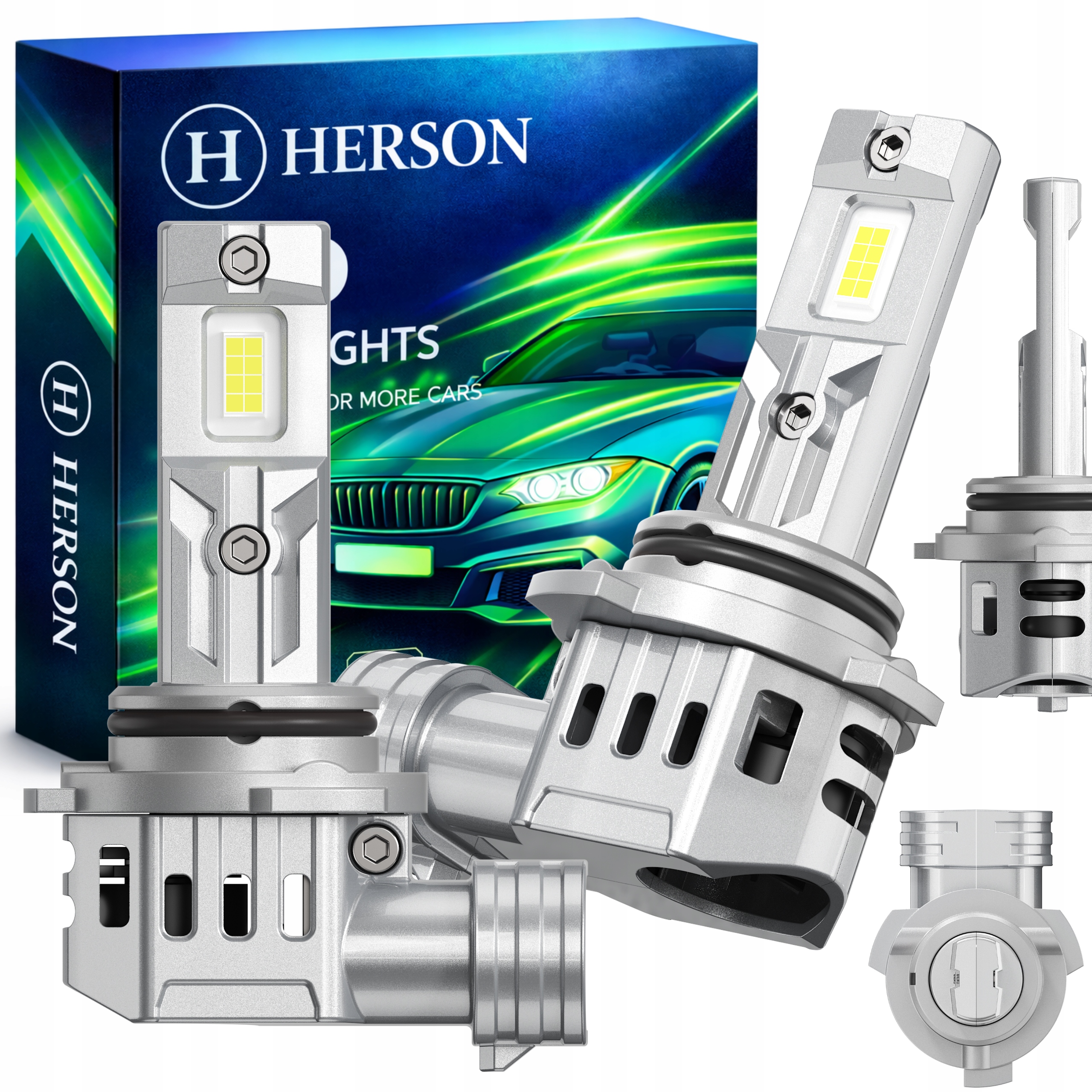 Žárovky HB4 9006 Led 125W 12V Homologace Canbus Silné Bílé Světlo Xenon