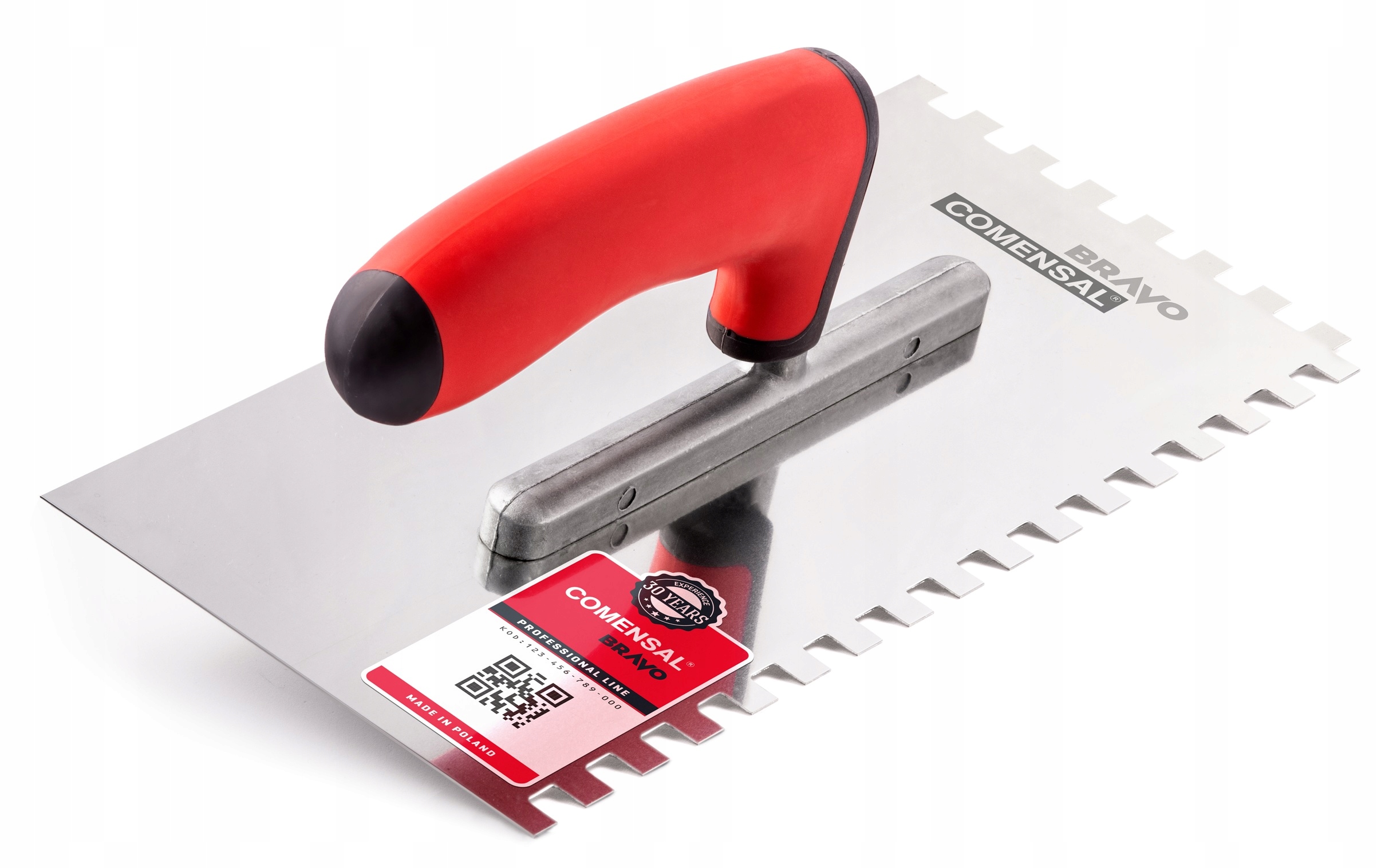 COMENSAL PACA ZĘBATA DO KLEJU DO PŁYTEK STAL NIERDZEWNA 270X128MM ZĄB 8X8