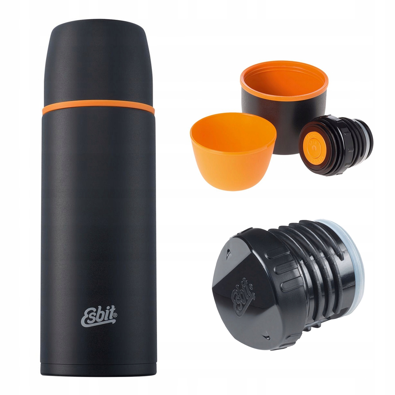 Termos Esbit Vacuum Flask 0,5L czarny 2 kubki 2 korki stalowy