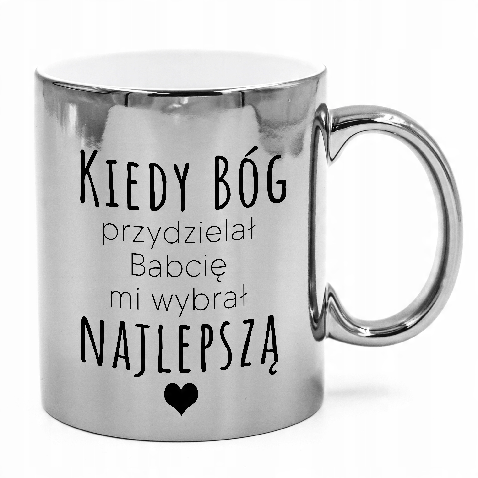 

Kubek Srebrny Błyszczący dla Babci