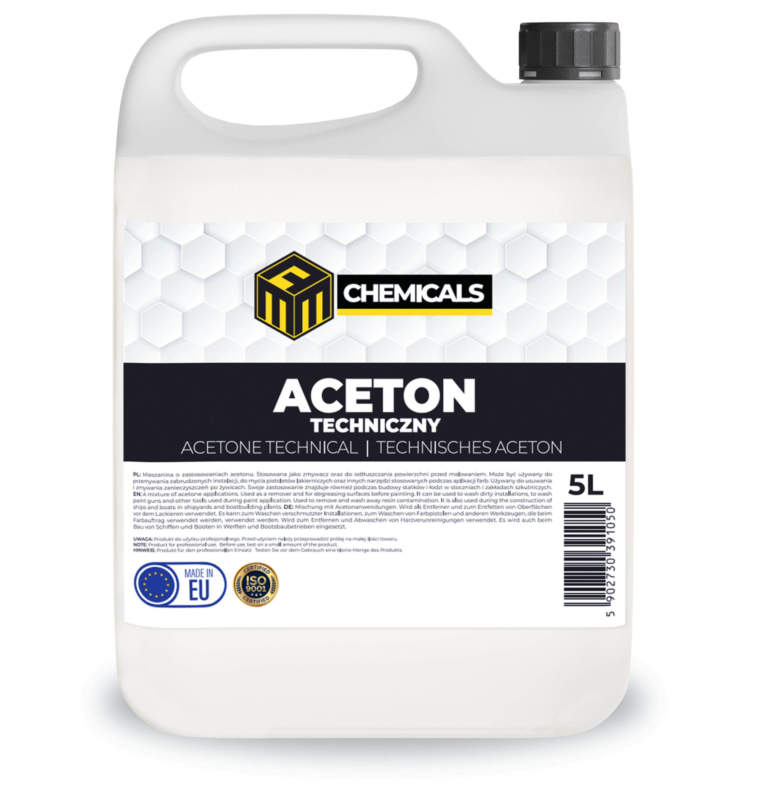 Aceton Techniczny Rozcieńczalnik 5L- odtłuszczacz, zmywacz, czyszczenie