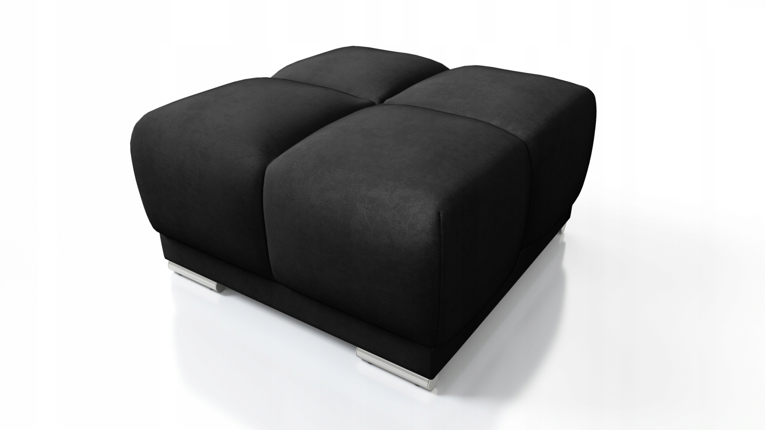 Černá Stylová Taburet Čalouněná Do Obývacího Pokoje Pohodlný Taburet Honey Black