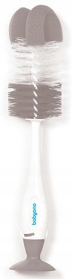 BABYONO SZCZOTKA DO MYCIA BUTELEK I SMOCZKÓW Z PRZYSSAWKĄ 728/04 SZARA EAN (GTIN) 5901435408995