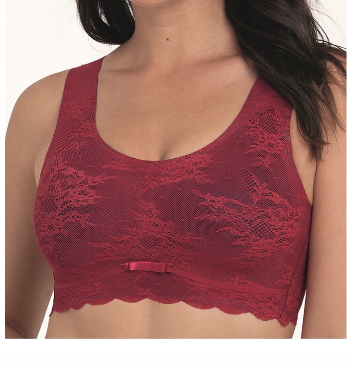 Anita Bezešvá Podprsenka Bez Kostic Essential Lace 5400 612 Červená 40 L