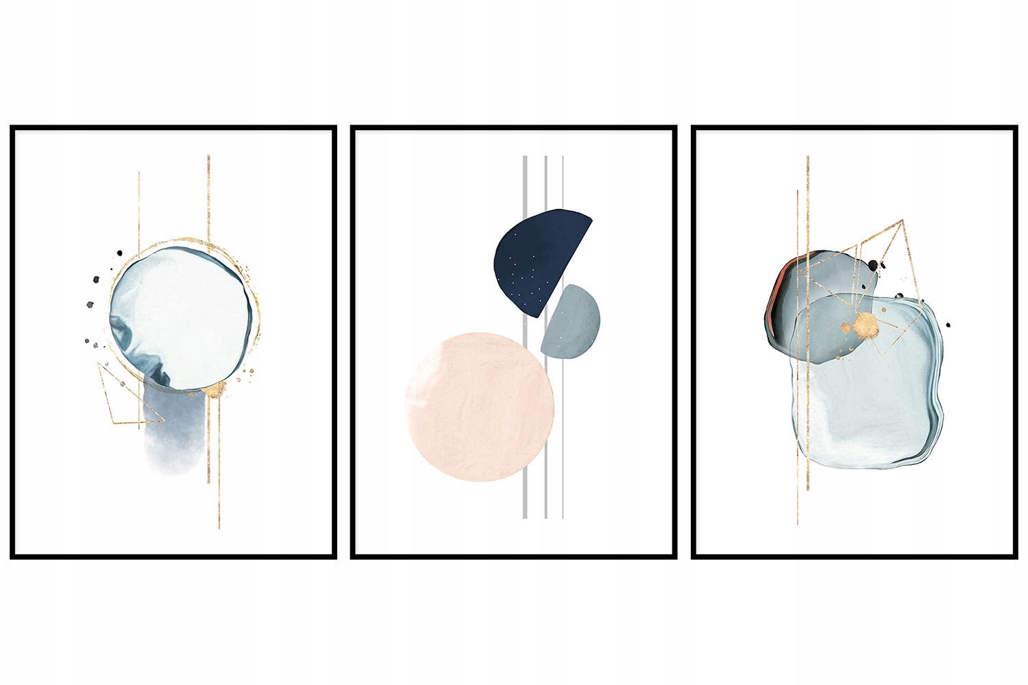 Plakaty 15x21 zestaw 3 abstrakcja geometria wzór