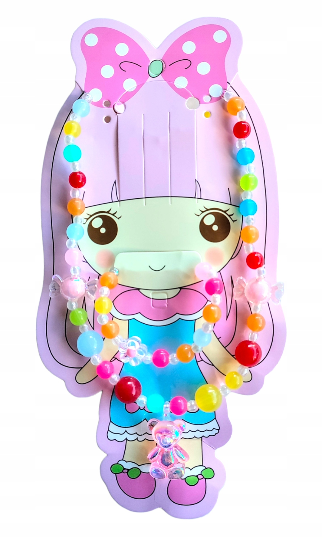 ZESTAW BIŻUTERII DLA DZIECKA, DZIEWCZYNEK NASZYJNIK BRANSOLETKA KOLOROWE Marka Inna marka