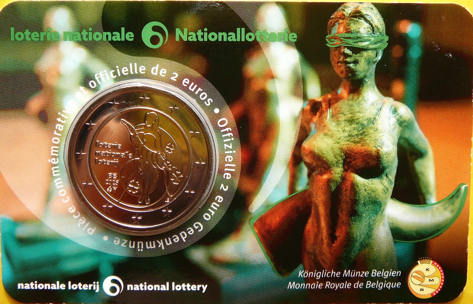 2 EURO BELGIA 2025 LOTERIA NARODOWA RÓG OBFITOŚCI MENNICZA