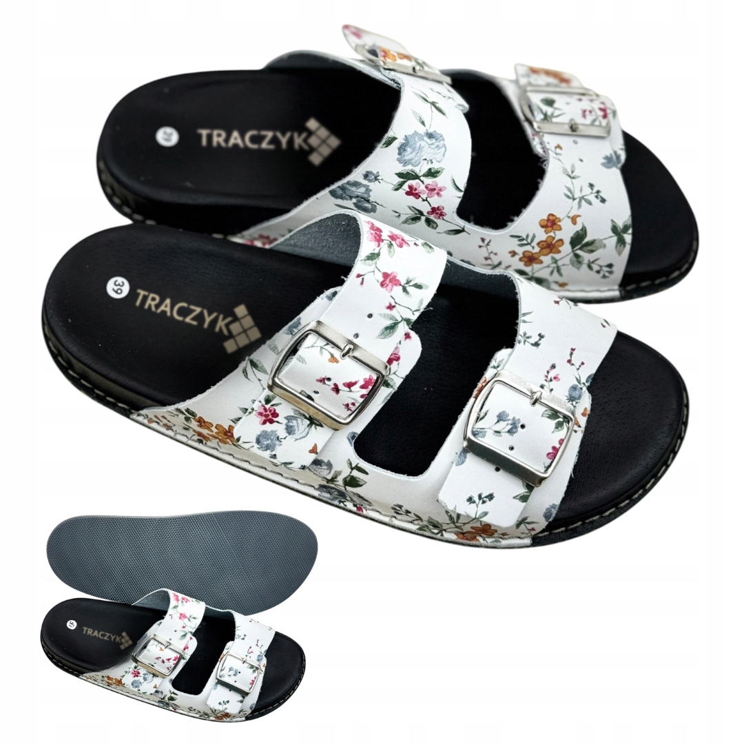 Kožené Nazouváky Pohodlné z Přírodní Kůže Nastavitelné Profilované vel. 40