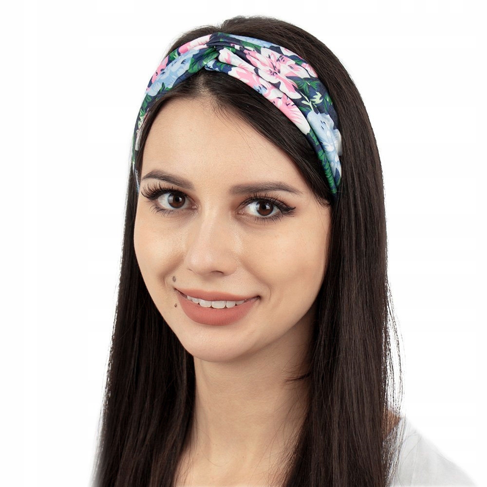 

Opaska Do Włosów szeroka Elastyczna kwiaty Turban