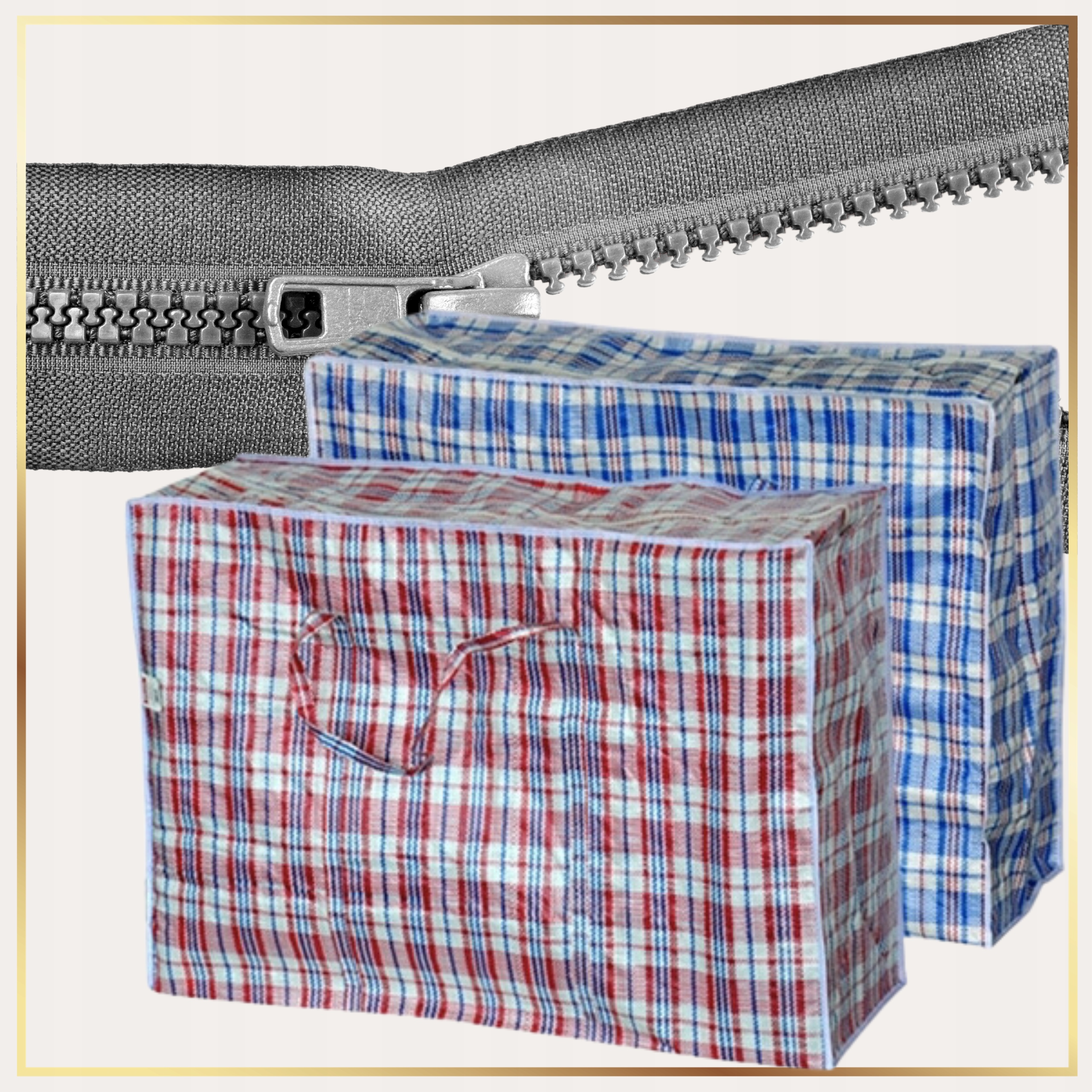 TORBA BAZAROWA PAKOWA RUSKA DO HANDLU MAŁA Szerokość (dłuższy bok) 49 cm