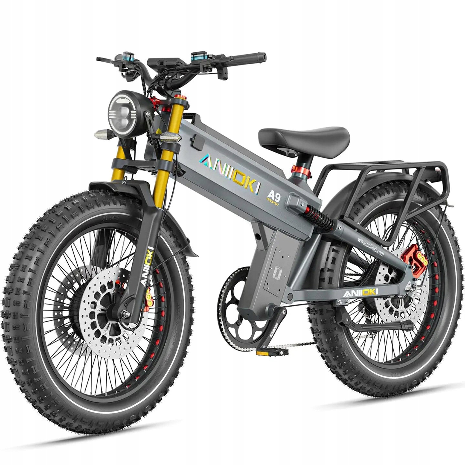 Aniioki A9Pro Max 5400W Podwójny silnik 75km/h 60V70Ah Pojazdy elektryczne 26“*4.8