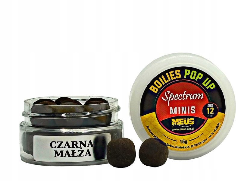 Kulki pop up spectrum 12mm czarna małża minis