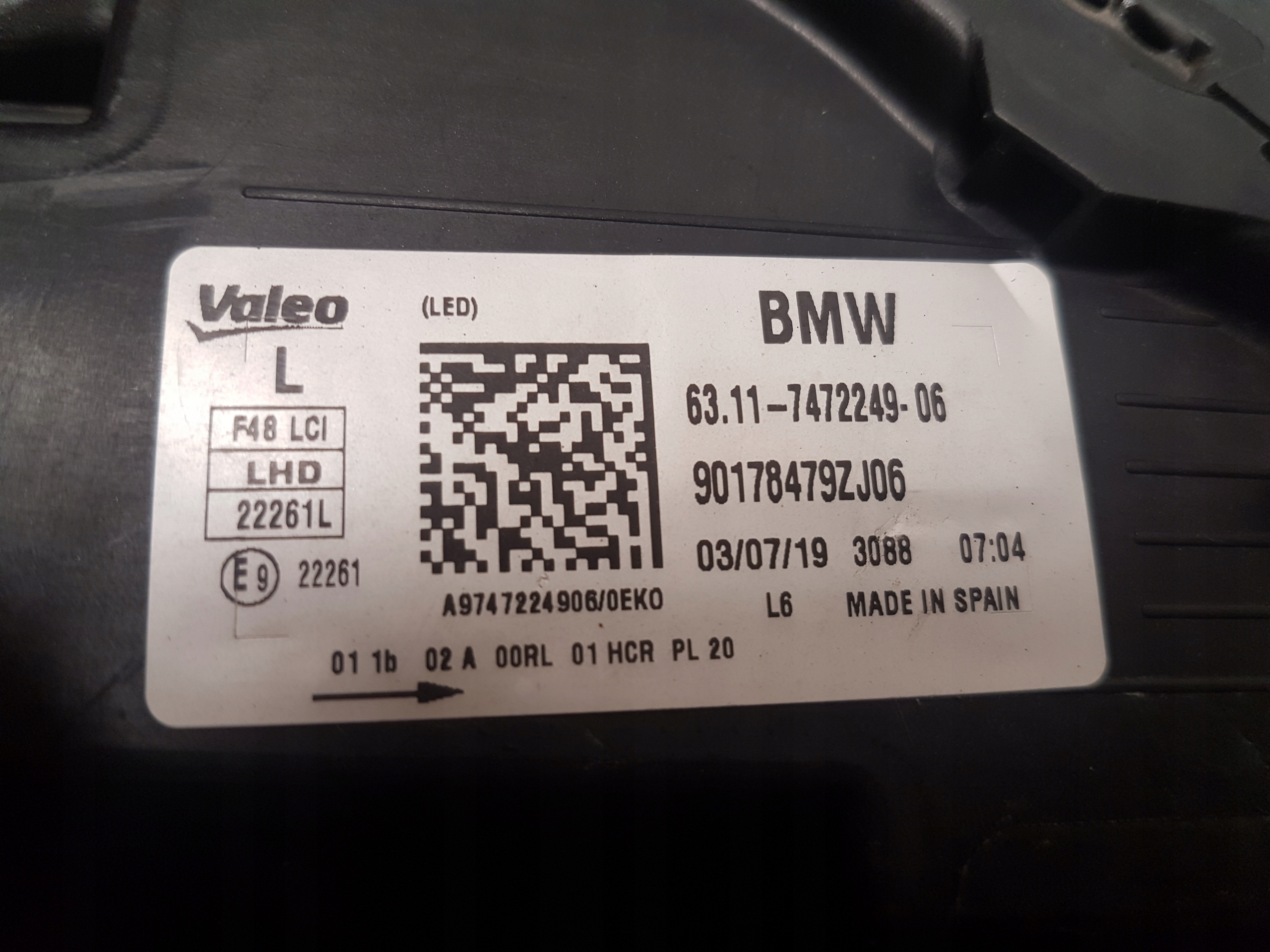 light front left BMW X1 F48 LCI LED 7472249