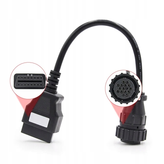 Adapter OBD2 na 16pin Scania Daf Autocom Jakość! Kabel Przewód 16 pin