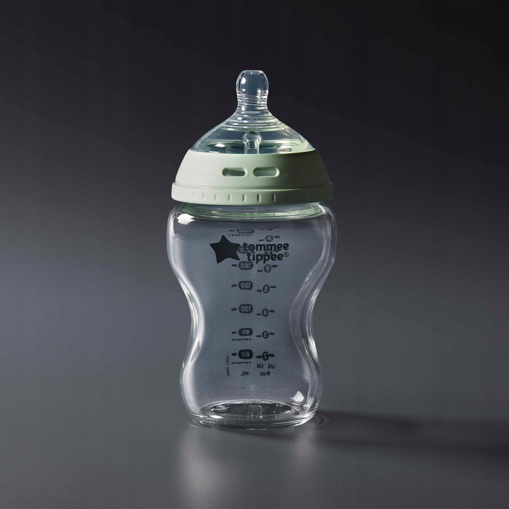 TOMMEE TIPPEE Butelka Szklana Antykolkowa 250ml Smoczek Naturalny — miniatura 7