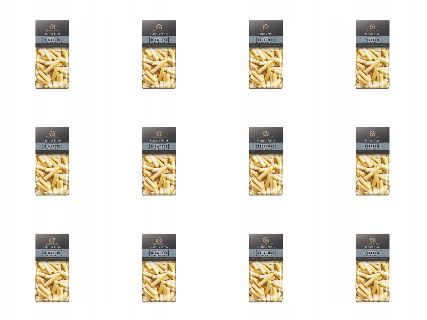 Levně 12 x 400 g Bartolini Těstoviny durum trubička Rigatoni Karton