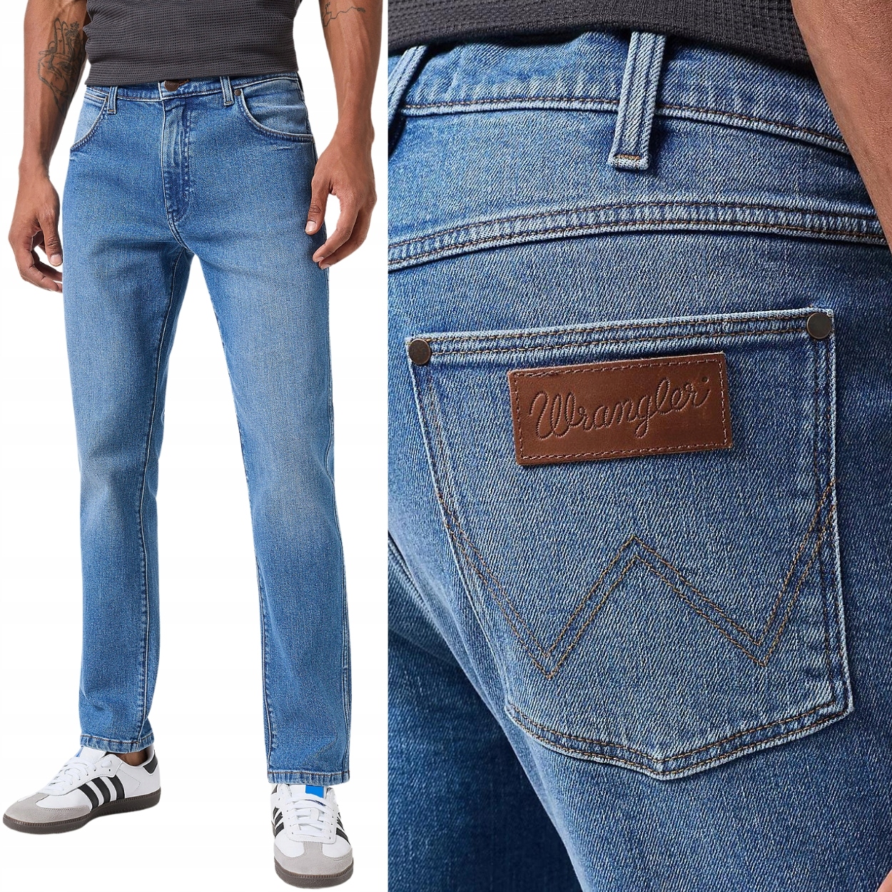 Wrangler Larston slim Garner Džíny přiléhavé džínové kalhoty W36 L34