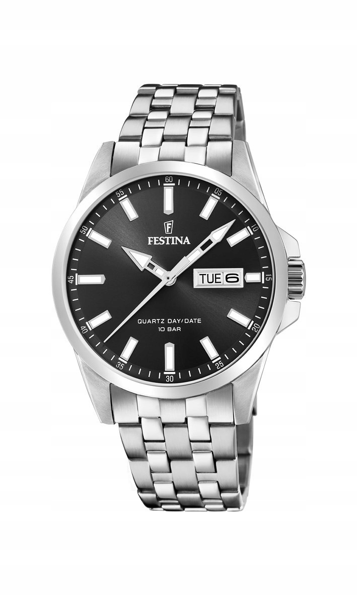 Klasické hodinky Festina na stříbrném náramku F20357/3 Classic