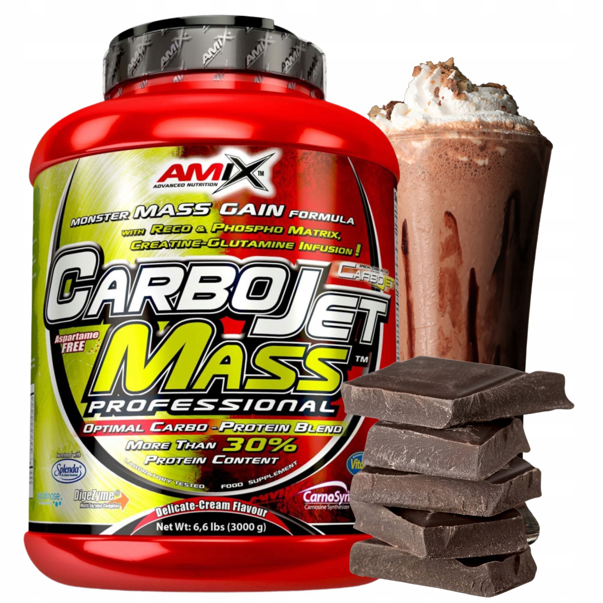 Doplněk Stravy Síla Masa Gainer S Kreatinem Protein Sacharidy Složené Čokoláda