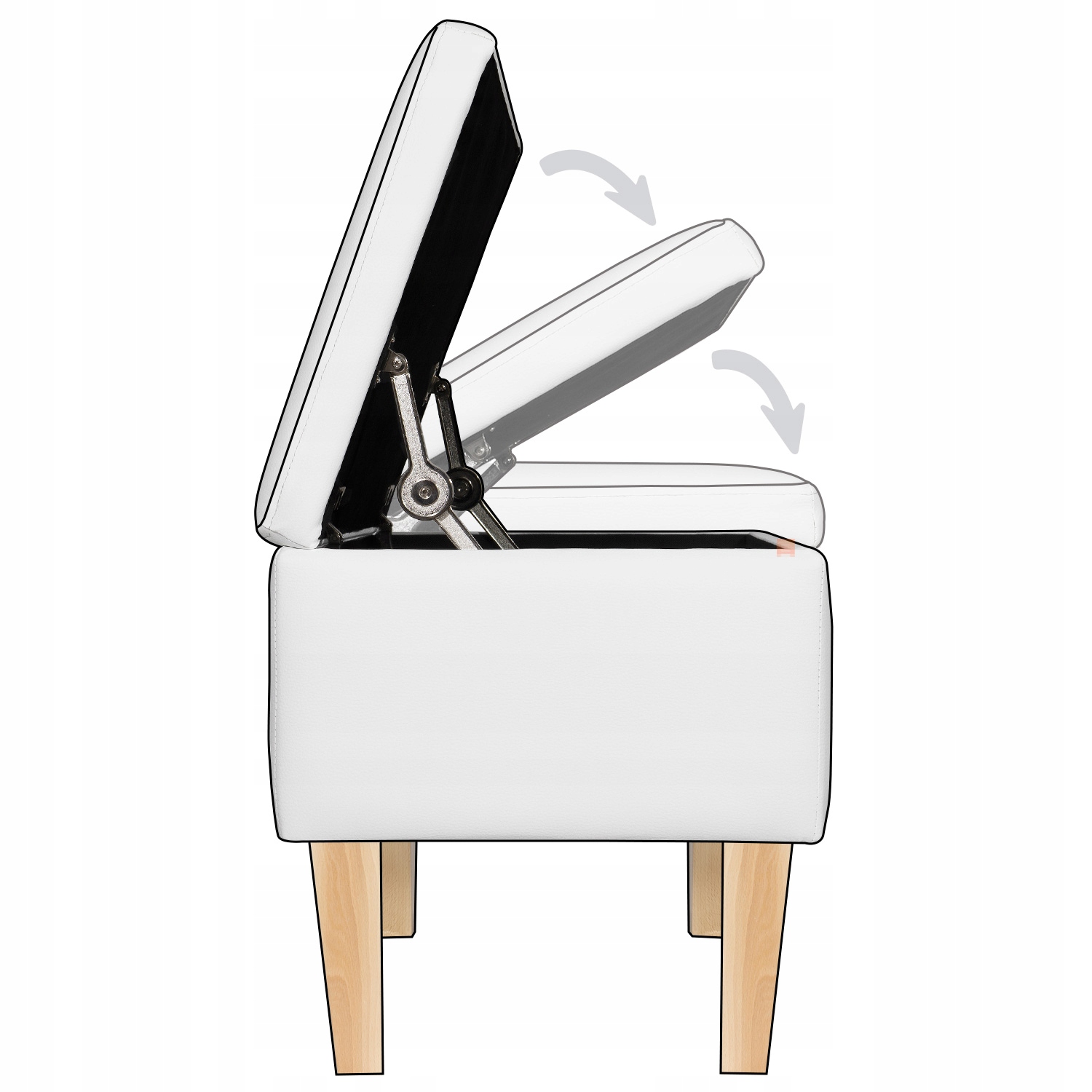 Ławka pufa otwierana skrzynia CARDUCCI NAT – biała Marka inna