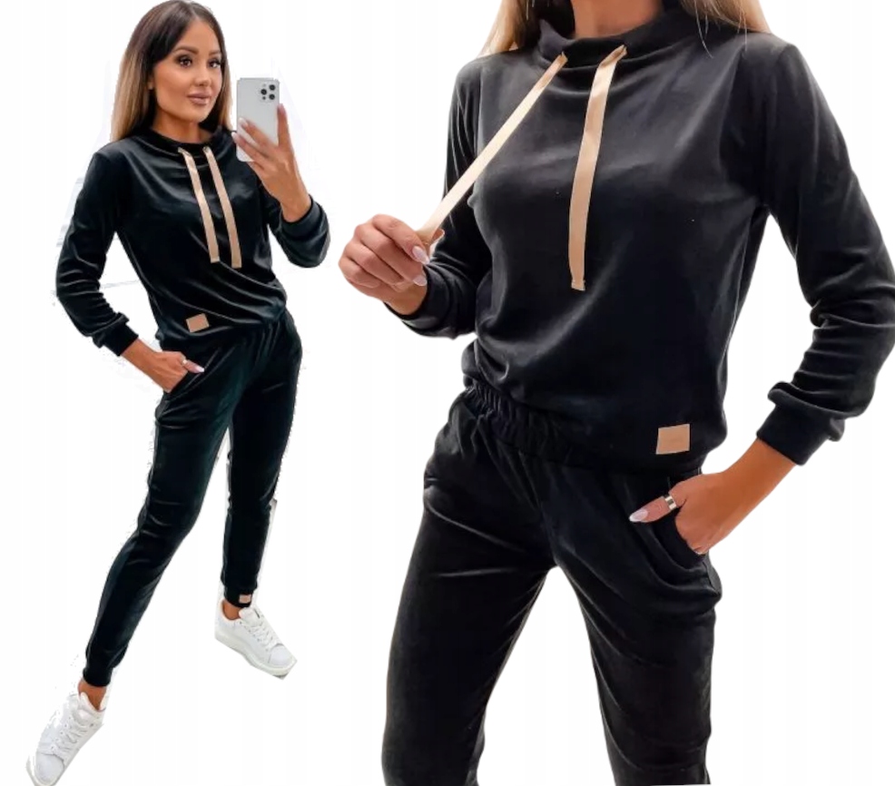 

Dres welurowy damski komplet L rozm. S-xl ,kolory