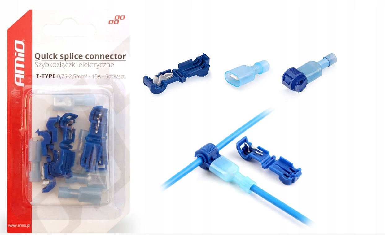 

Szybkozłączki elektryczne TypT 0,75-2,5mm2 15A 5sz