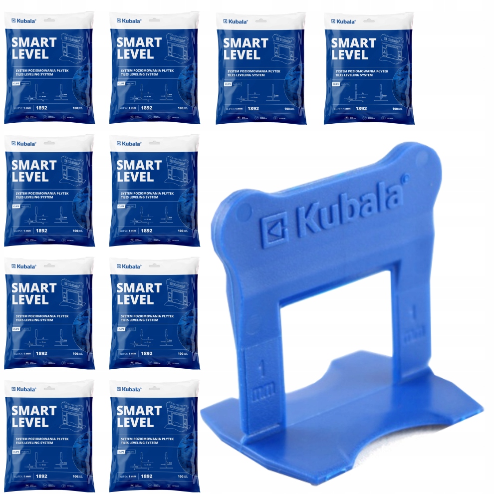 Kubala Smart Level Klipsy Pro Vyrovnávání Dlaždic 1 MM Sada 1000 Kusů