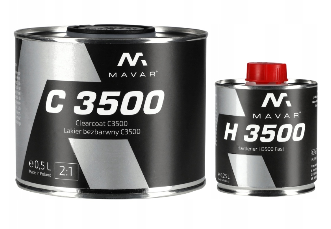 

Mavar C3500 Lakier Bezbarwny 2K Sr 0,5L+0,25L Fast
