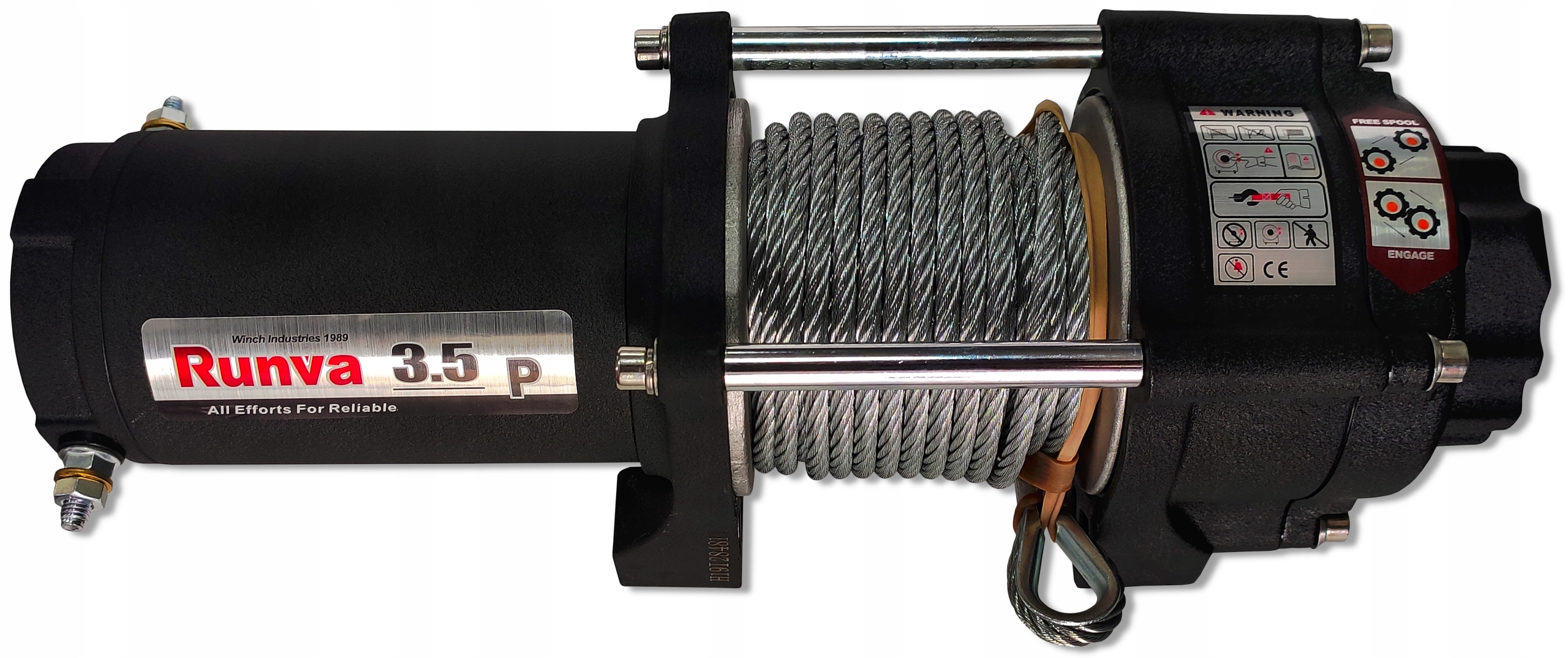 WCIAGARKA ELEKTRYCZNA RUNVA EWP 3500 12V QUAD ATV Tow capacity 3500 lb