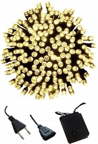 

Lampki choinkowe biały ciepły programator 500LED