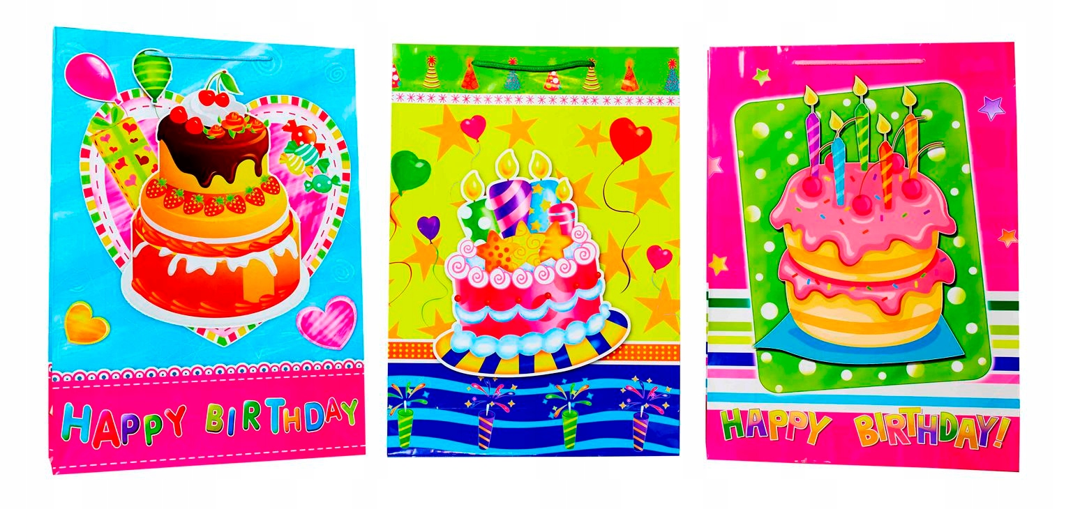 

Torebki Ozdobne Dziecięce laminowane 32x44cm 12szt