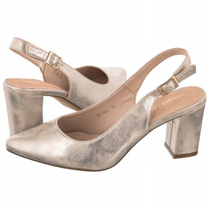 

Buty Damskie Czółenka Sergio Leone Złote Sk 161